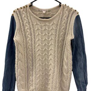 Chelsea & Violet Women's Cream and Blue Sweatshirt